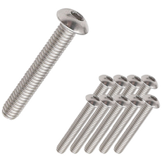 굿나잇몰 스텐 육각 렌치 볼트 묶음 둥근머리 M2 M2.5 M3 M4 M5 M6 M8 M10, 둥근머리 렌치, 스테인리스 스틸, 40mm, 10개