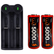 26650 배터리 2개 2구 충전기 1개 세트 C타입 5000mAh 몬스터파워