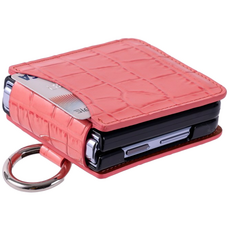 본아띠 폴라리스 소가죽 악어 힌지보호 갤럭시 Z플립 카드 지갑 핸드폰케이스