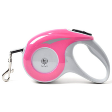 딩동펫 강아지 원터치 보름달 자동줄, 핑크, 1개