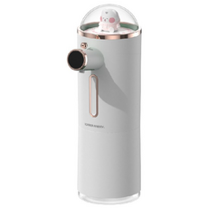 귀여운 캐릭터 비접촉 자동 거품 손 세정기 주방 욕실 겸용 세제 디스펜서, 화이트