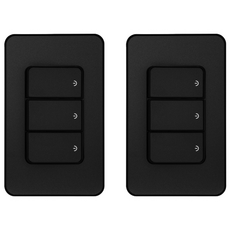 CHEIL ELECTRIC 3開關面板 金屬黑, 2個
