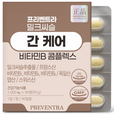 (아울렛/유통기한 2026.08.21) 밀크씨슬 간케어 비타민B 콤플렉스 3개월분 / 무첨가물 무부형제 프랑스산 밀크씨슬, 1개, 90정