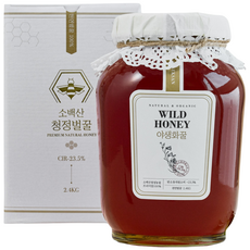 소백산청정농원 야생화꿀 100% 자연산 벌꿀, 1개, 2.4kg