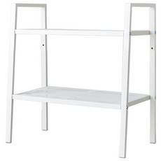리에노 철제선반 600 넓은 2단, 흰색