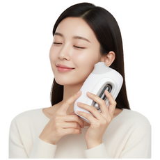 NEXFLOW 휴대용 수광 산소테라피 2in1 고압 나노보습 페이셜 수분공급 기기, 화이트 JD-BSY-W