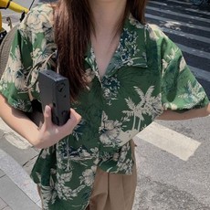여름셔츠 반팔셔츠 하와이안셔츠 휴가룩셔츠 바캉스룩 커플룩셔츠 여름옷