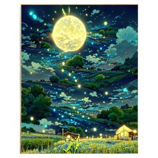 코지하루 DIY 명화그리기 물감 2세트 유화 그림 그리기 아크릴화, 추억이 방울방울 농촌B (A626), 1개, 추억이 방울방울 농촌B (A626)