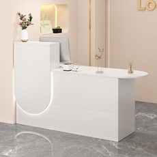 다용도 계산대 카운터데스크 식당카운터 카페 매장 의류매장 매장용 카운터 (LED 라이트 미포함), 흰색 (100cm)