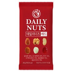 너츠브라더 데일리너츠 레드 낱봉 50봉 100봉, 20g, 50개
