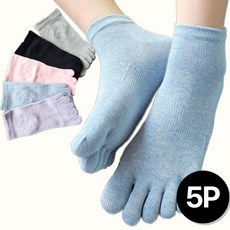 빛나는날 여자 발가락양말 국산 고급 단목 5P 여성 발가락 양말