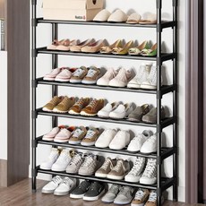 마벨인홈 간편조립 공간활용 다용도 신발장 정리대 80cm, 6단, 블랙