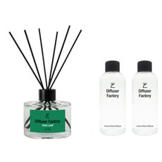 디퓨저팩토리 아로마 디퓨저 200ml + 리필 200ml x 2p, 허브리프