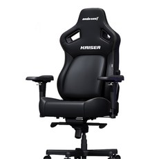 안다시트 카이저4 인체공학 하이엔드 게이밍체어 컴퓨터 타이탄 사무용 중역 의자, 엘레강스 블랙