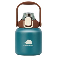 스칸디나비안포레스트 고슴도치 빅핸들 텀블러 800ml, 1개, 피콕그린