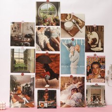 빈티지 패션 잡지 벽 장식 포스터, 혼합(T453), 1세트