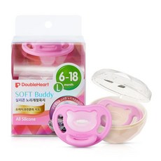 더블하트 소프트버디 노리개젖꼭지 핑크(L_6개월), L(6~18개월), Buddy 핑크, 3개