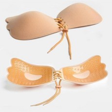 쿠밍 실리콘 웨딩 오프숄더 볼륨 업 왕뽕 앞후크 접착 누드 브라 글램