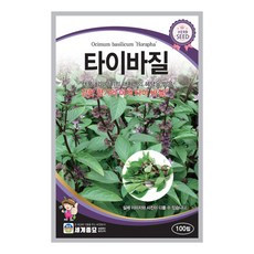 세계종묘 타이바질 씨앗 100립 허브종자, 1개