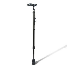편리안 카본 지팡이 싱글 블랙 CS-BK24 조절식 노인지팡이 보행보조기, 1개