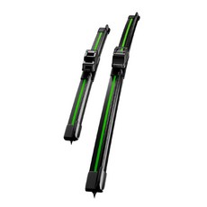 호환 BMW 5시리즈 F10 F11 GT F07 G30 G31 G60 i5 2010-2025 2023 2024 와이퍼 초발수 저소음 자국 없음 전면 와이퍼 블레이드 2종 세트, 초록색, 5시리즈(G30/G31) 2017-2023
