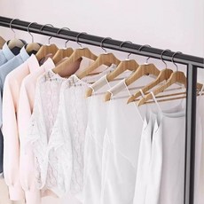 YULIFE 옷장 스탠드 옷걸이 튼튼한 이동식 행거, 블랙