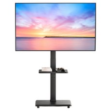 TV 스탠드 이동식 TV거치대 32-75인치 50KG 선반형 플로어 TV 스탠드, PCT01-2-GM-A02