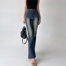 Shopflix 여성 스판좋은 인밴드 슬림 롱 일자핏 워싱 청바지 (2단기장)