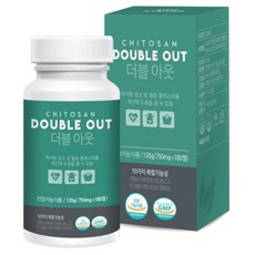 더블아웃 키토산 2통 체지방 감소 다이어트 보조제 키토올리고당, 2개, 180정