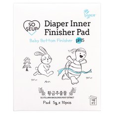 기저귀 갈땐! 소중한습관 아기 엉덩이 피니셔 패드타입 노워시 엉덩이 클렌저 10개입 1개, 50g