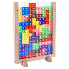 테트리스 치매예방게임 인지재활프로그램 시니어학습지 치매교육 실버인지놀이 치매에좋은놀이 시니어보드게임 할머니취미 어르신퍼즐 노인장난감, 3D 테트리스 25.5x19.5x5cm, 1개