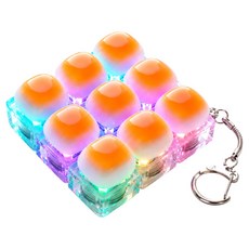 LED 빵 키캡 키링 딸깍이 클리커 몽글동글 시즌3 빵키캡, 시즌3 LED 몽글 동글 9구 키캡, 1개
