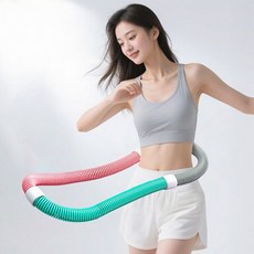전신 사용 가능 다이어트 훌라후프 뱃살 훌라후프 스프링훌라후프 고탄성 소프트 스프링 허리라인 다이어트 슬림, 혼합 색상, 1개, 1.5kg