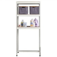 스피드랙 무볼트 철제 세탁기선반앵글, 27-1_세탁기선반 900*600*2100(mm) 2단 - 화이트앵글