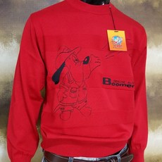 A/P최신부메랑자수라운드니트티(봄가을)/한정판/건달몰/남성티셔츠/긴팔티/남자옷/간절기/맨투맨/캐릭터/자수/남자패션/남성골프티/스타일/아빠선물/건달몰골프웨어