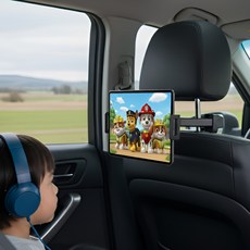 다온웨이 360도 각도 조절 차량 뒷좌석 태블릿 휴대폰 헤드레스트거치대, 블랙, 1개