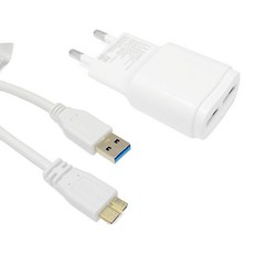 노트프로12.2 탭프로12.2용 충전기 100cm 케이블 포함 5V 2100mA USB3.0 마이크로b 5Gbps 지원 갤럭시 노트3 S5 웨이브, 1개