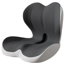 기억샵 엉덩이 의자 방석 메모리폼 자세보정, 그레이 검정