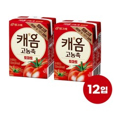 따옴 빙그레 캐옴 고농축 토마토, 120ml, 12개