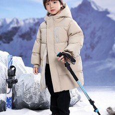 여누키즈 남아 여아 공용 겨울 후드 롱 패딩 점퍼 110~150 키즈 주니어 후드집업 초등학생 식빵 경량패딩 캐쥬얼 아우터