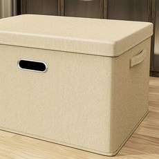 고급 린넨 수납 정리함 접이식 라이프 박스, 1개, Khaki