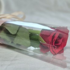 생화 한송이 꽃포장 전시회 연주회 가벼운 꽃선물, 장미(진), 1개