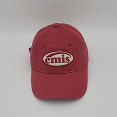 [국내매장판] EMIS 이미스 모자 톤 온 톤 와펜 볼 캡 레드 + 머리끈