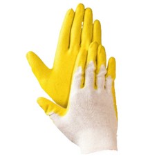 orUn 大光 半塗層手套, 50個, 黃色