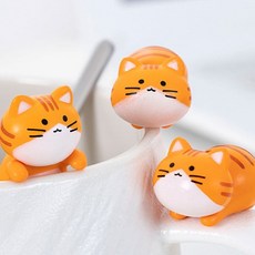 무지개 귀욤뽀짝 고양이 미니피규어 8종 세트 테라리움 홈데코 인테리어소품, 1세트, 엘러우