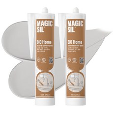 오성 매직씰 바이오 홈 항균 실리콘 노즐포함 그레이 270ml, 2개