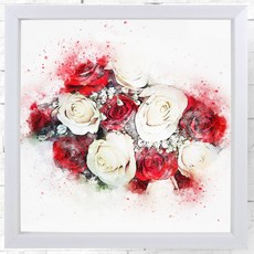 미프리아트 보석십자수 전용액자 25cmx25cm, AT-100화이트 25cmx25cm