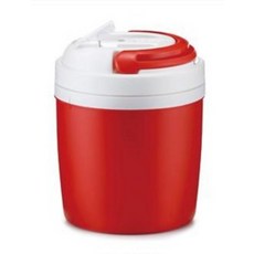 국내생산 리빙스테이션 보온 국통 물통, 1개, 7L, 레드&화이트