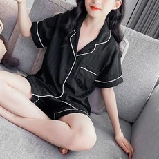 해피유통여아 여름 반팔 반바지 잠옷 홈웨어 세트14세 이상 XG03