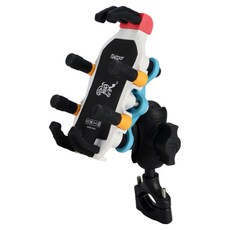 영결무람 오토바이 바이크 충격흡수 핸드폰 거치대 CD-346, 핸들바형, 화이트